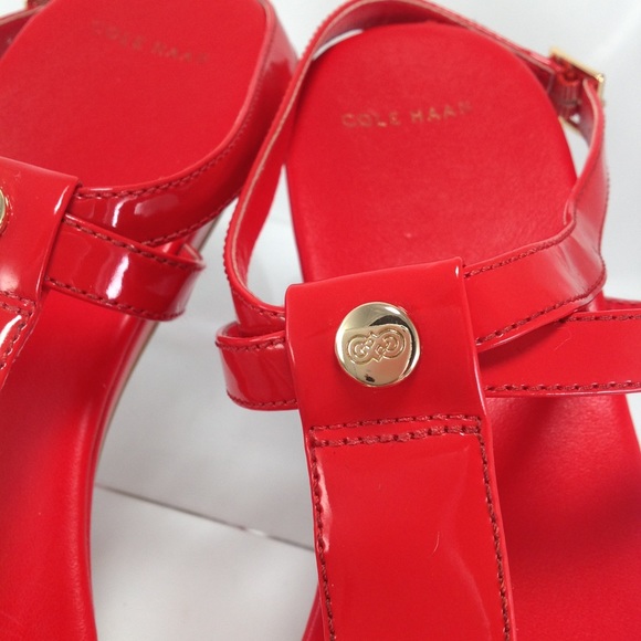 Cole Haan Paz II Fiery Red Patent Leather Sandal - Picture 6 of 7